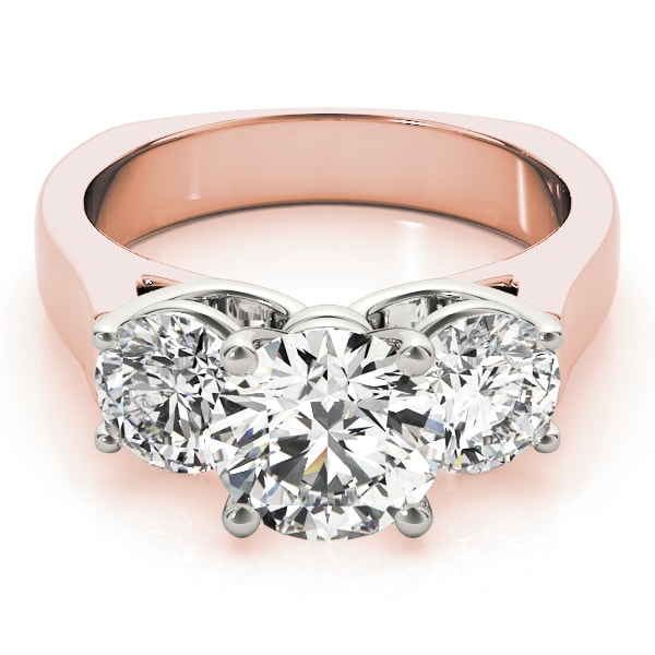 ENGAGEMENT RINGS 3 STONE ROUND
