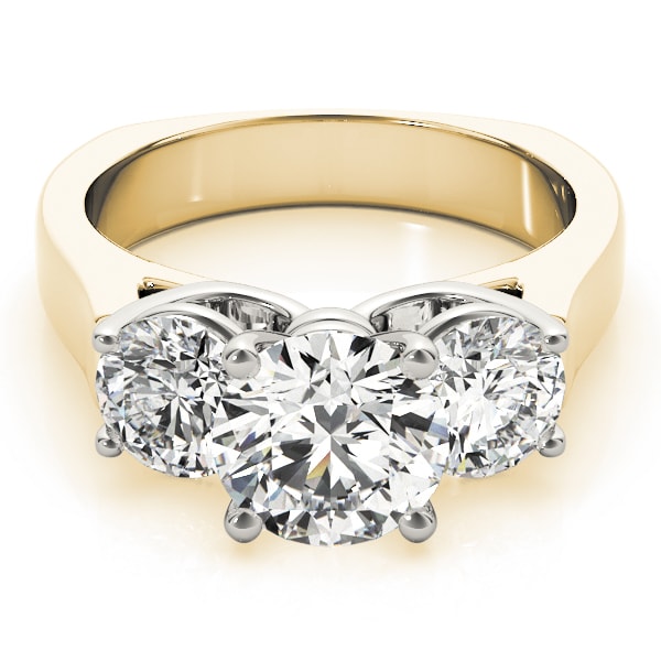 ENGAGEMENT RINGS 3 STONE ROUND