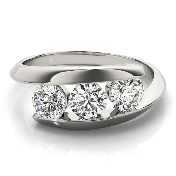 18K White Gold 1 CT Round Diamond Engagement Ring