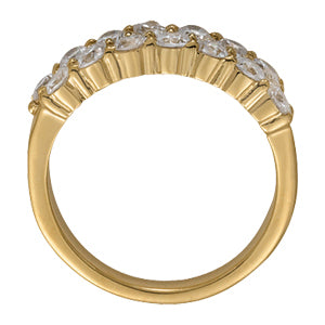 Lab Diamond Pyramid Fashion Ring in White Gold