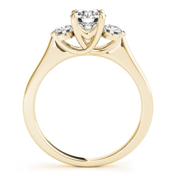 18K Yellow Gold 1 ct Diamond Three-Stone Engagement Ring