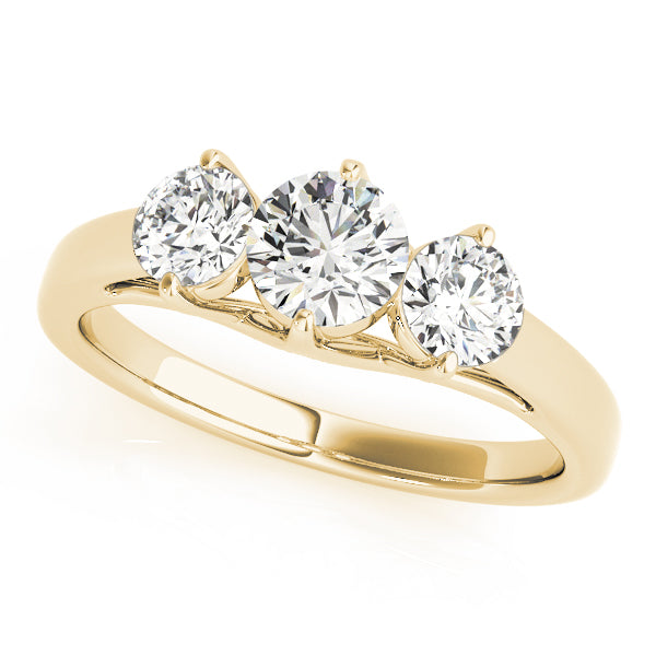 14K Yellow Gold 0.5 ctw Round Diamond Engagement Ring