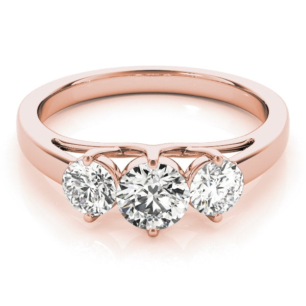 ENGAGEMENT RINGS 3 STONE ROUND