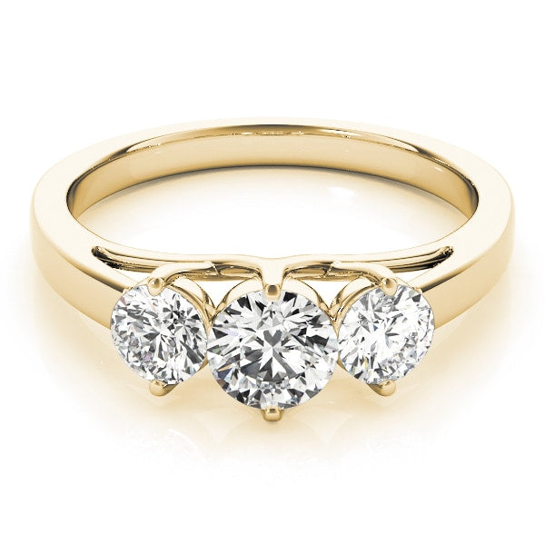ENGAGEMENT RINGS 3 STONE ROUND