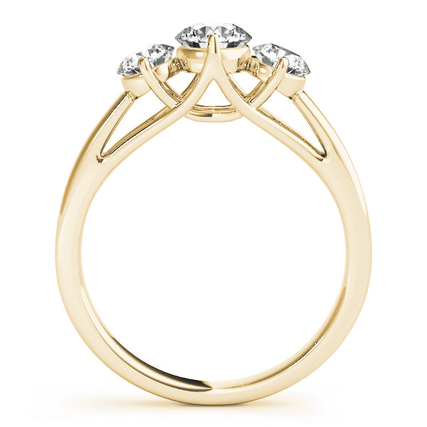 14K Yellow Gold 0.5 ctw Round Diamond Engagement Ring