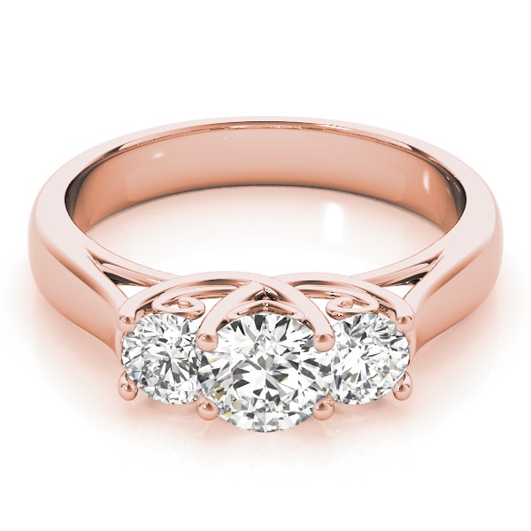 ENGAGEMENT RINGS 3 STONE ROUND