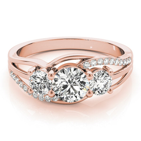ENGAGEMENT RINGS 3 STONE ROUND
