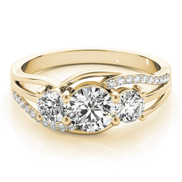 ENGAGEMENT RINGS 3 STONE ROUND