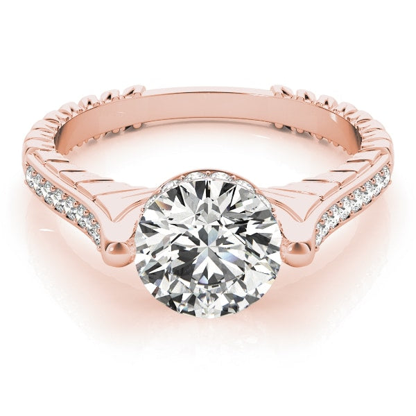 14K Rose Gold 1 1/6 ct tw Vintage Diamond Engagement Ring