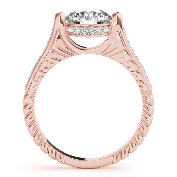 14K Rose Gold 1 1/6 ct tw Vintage Diamond Engagement Ring