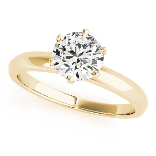 18K Yellow Gold 1 CT Diamond Engagement Ring