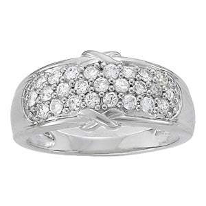 18K White Gold Lab Diamond Fashion Band