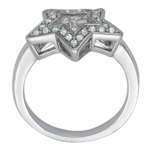 18K White Gold Multi-Diamond Fashion Ring
