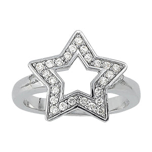 Platinum White Diamond Fashion Ring