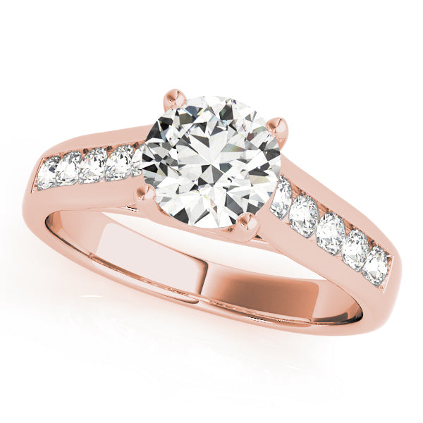 18K Rose Gold 1.38ctw Round Diamond Trellis Ring