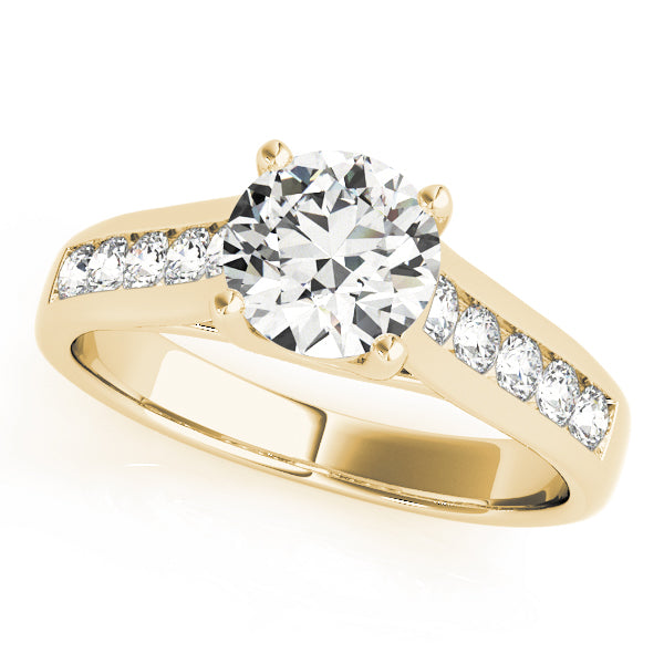 14K Yellow Gold 1.38ctw Round Diamond Engagement Ring