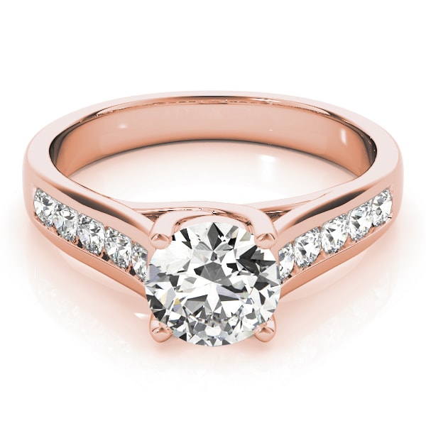 18K Rose Gold 1 3/8 ct tw Trellis Diamond Engagement Ring