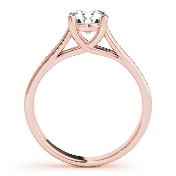 18K Rose Gold 1.38ctw Round Diamond Trellis Ring