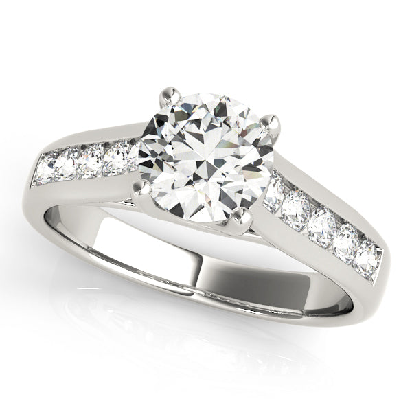 14K White Gold 1.38ctw Diamond Trellis Ring