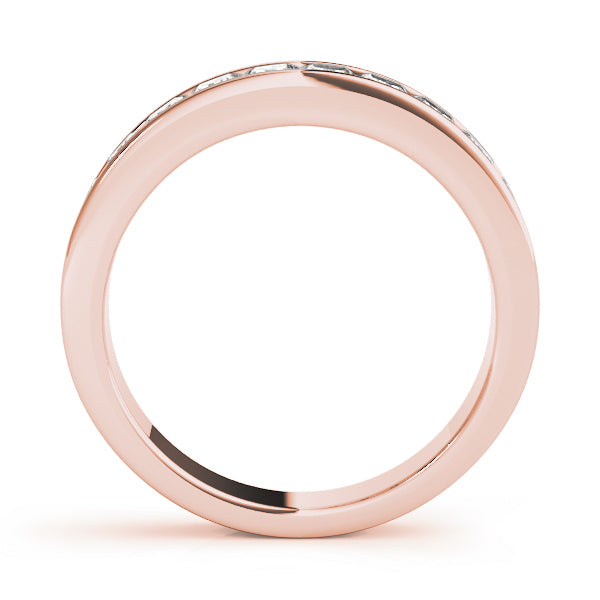 14K Rose Gold 1 ct Diamond Wedding Ring