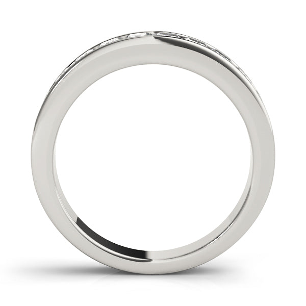 Multi-Diamond Square Cut Wedding Ring