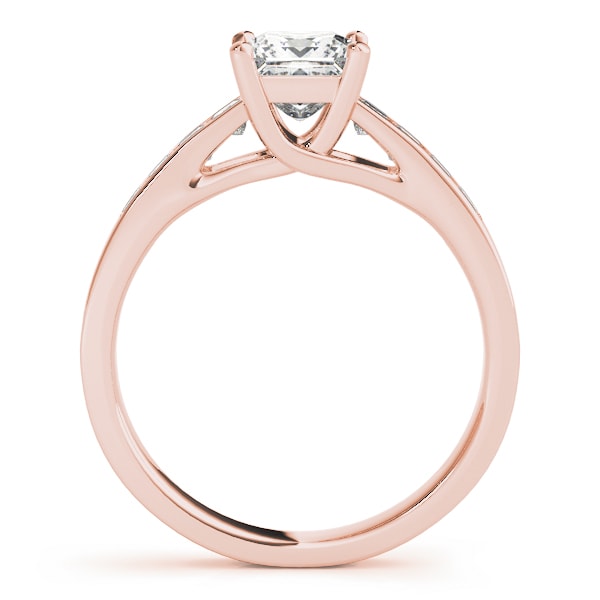 14K Rose Gold 1 ct tw Trellis Diamond Engagement Ring