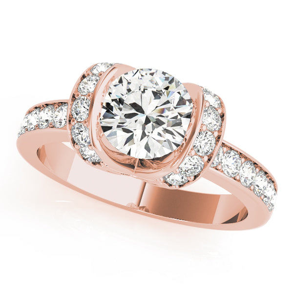 14K Rose Gold 1.5ctw Round Diamond Engagement Ring