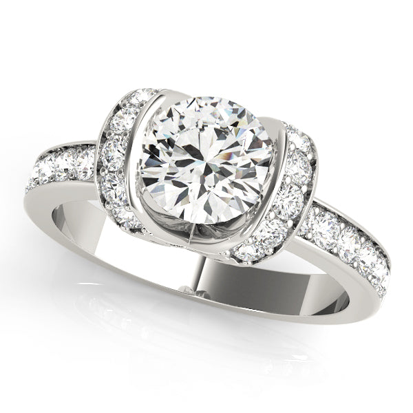18K White Gold 1.5ctw Diamond Engagement Ring