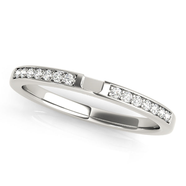 14K White Gold Diamond Wedding Ring
