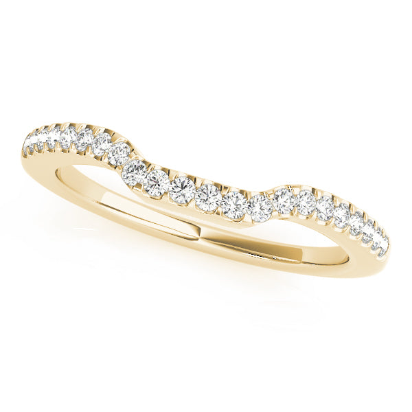 18K Yellow Gold 1/5 ct Diamond Wedding Band