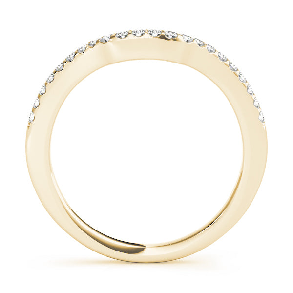 14K Yellow Gold 1/5 ct Diamond Wedding Band