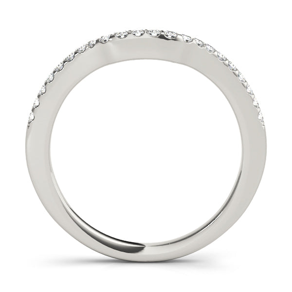 Platinum 0.19 ctw Round Diamond Wedding Ring