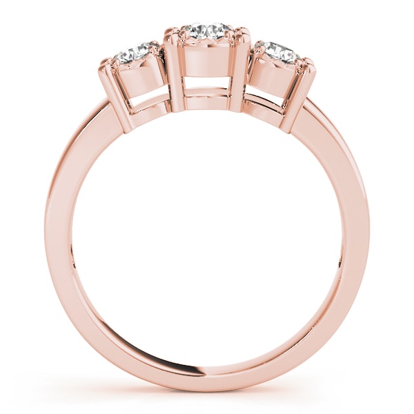 ENGAGEMENT RINGS 3 STONE ROUND