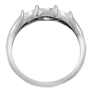 14K White Gold Diamond Love Knot Ring