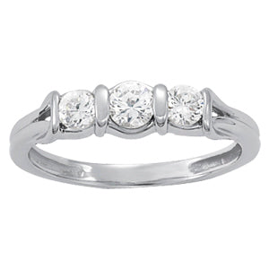 Platinum Diamond Love Knot Fashion Ring