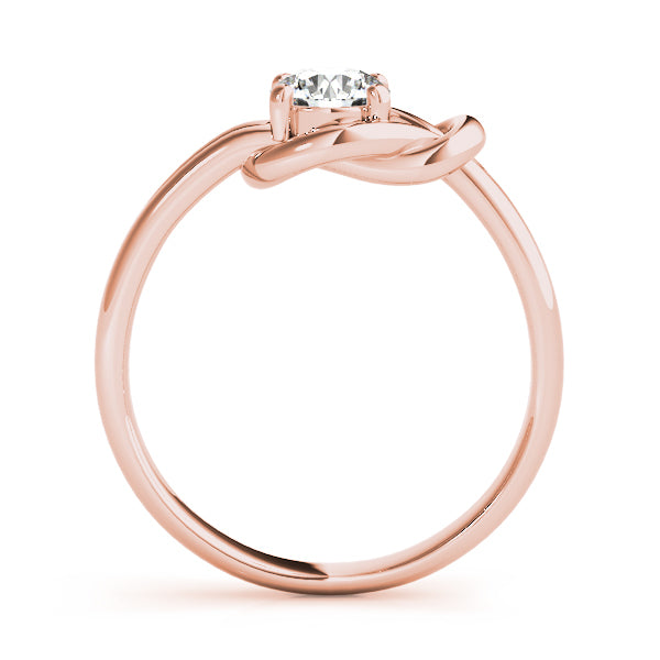 18K Rose Gold 1CT Lab Diamond Love Knot Ring