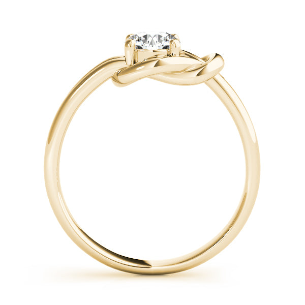14K Yellow Gold Diamond Love Knot Ring