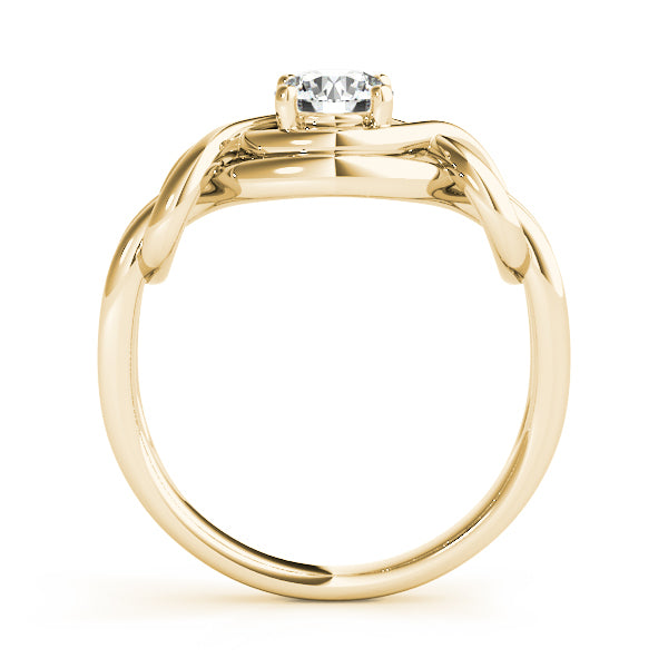 18K Yellow Gold Diamond Love Knot Ring