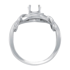 14K White Gold 1/2 ct Diamond Love Knot Ring