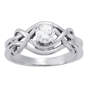 18K White Gold Round Diamond Fashion Ring