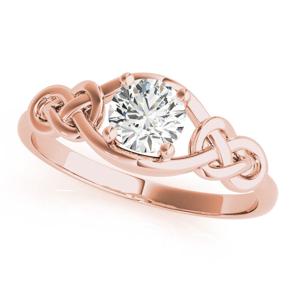 18K Rose Gold Diamond Love Knot Ring