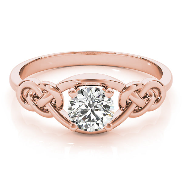 18K Rose Gold Diamond Love Knot Ring