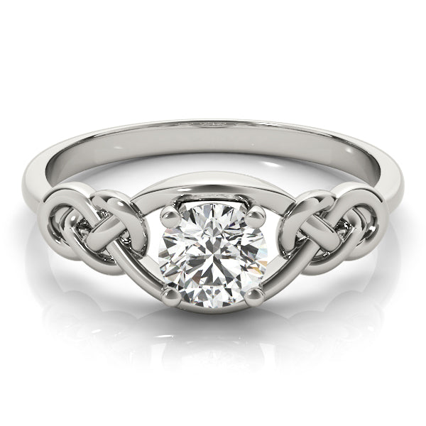 Platinum 1/2 CT Round Diamond Fashion Ring