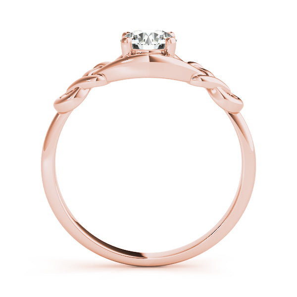 14K Rose Gold Diamond Love Knot Ring