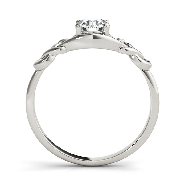 14K White Gold Diamond Love Knot Ring