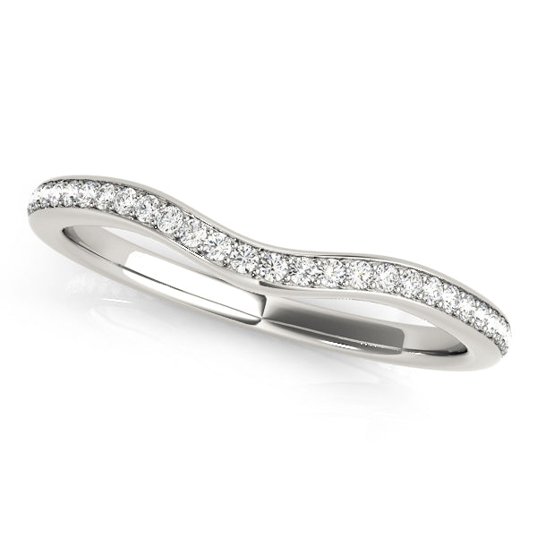 18K White Gold Multi-Diamond Wedding Ring