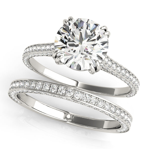 Platinum 1.5 CT Round Diamond Engagement Ring