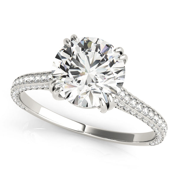 14K White Gold 1.5 ctw Diamond Engagement Ring