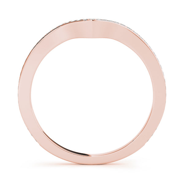 18K Rose Gold 1/5 ct tw Diamond Wedding Ring