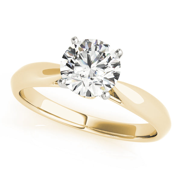 18K Yellow Gold 1 ct Diamond Engagement Solitaire Ring